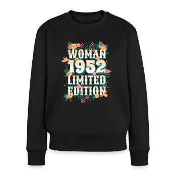 Birthday Woman born in 1952 Woman 70 years - Women's Premium Organic Jumper - black - Front - Julia (174cm)