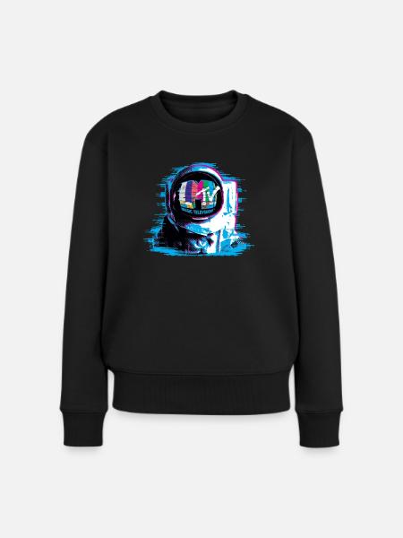 MTV Astronaut With MTV Logo - Women's Premium Organic Jumper - black