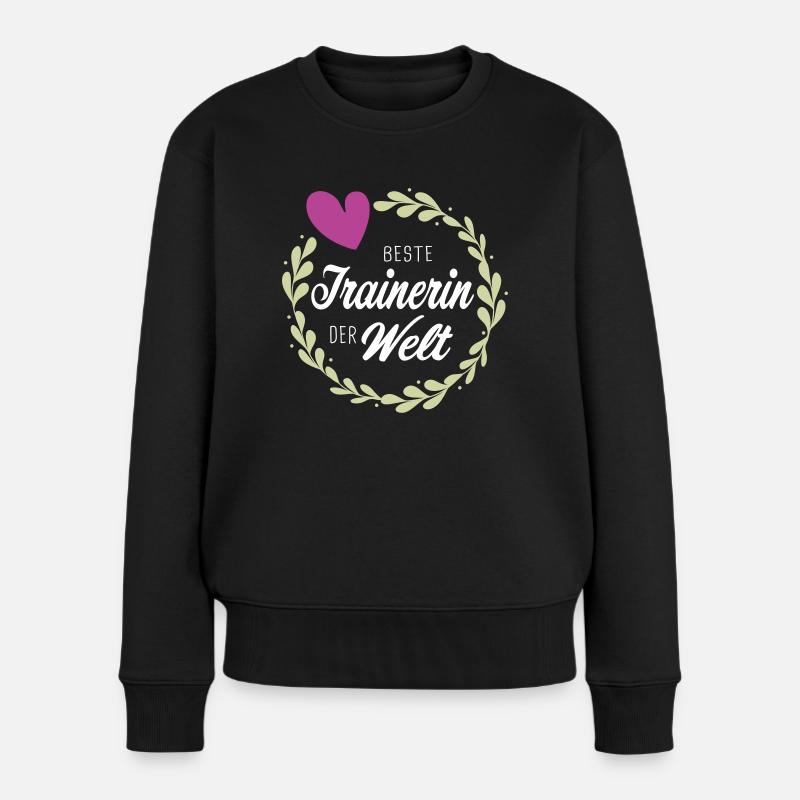 Beste Trainerin Abschied Danke Schön Team Geschenk - Frauen Premium Bio Pullover - Schwarz