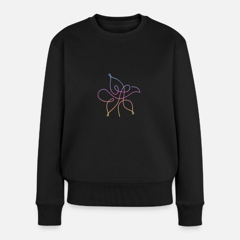 Bangtan-LY "Fleur" - Pull Premium bio Femme - noir