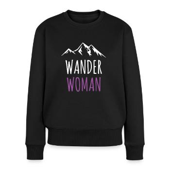 Randonnée Woman randonnée randonnées alpines - Pull Premium bio Femme - noir - Devant - Julia (174cm)