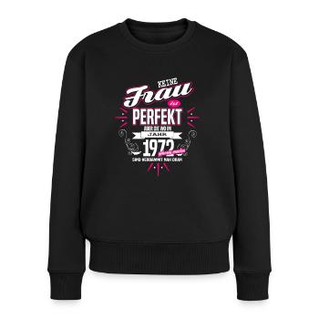 Perfekte Frau Geboren 1972 - Frauen Premium Bio Pullover - Schwarz - Vorne - Julia (174cm)