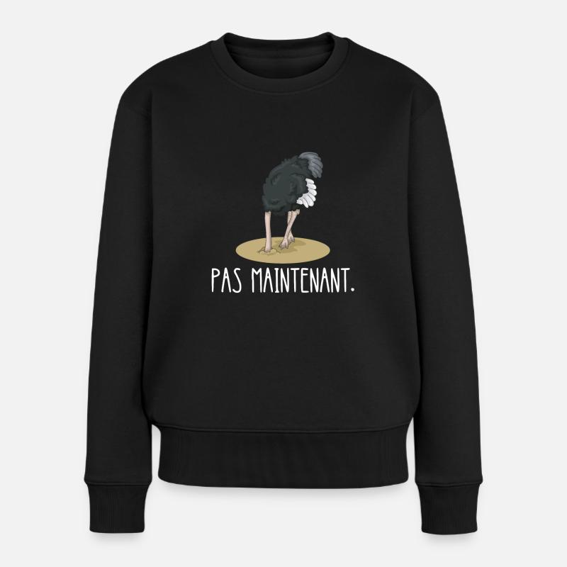 pas maintenant - Pull Premium bio Femme - noir
