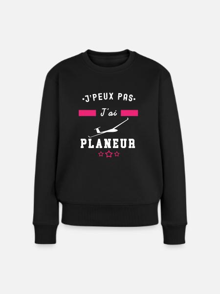 je peux pas j'ai planeur femme - Pull Premium bio Femme - noir