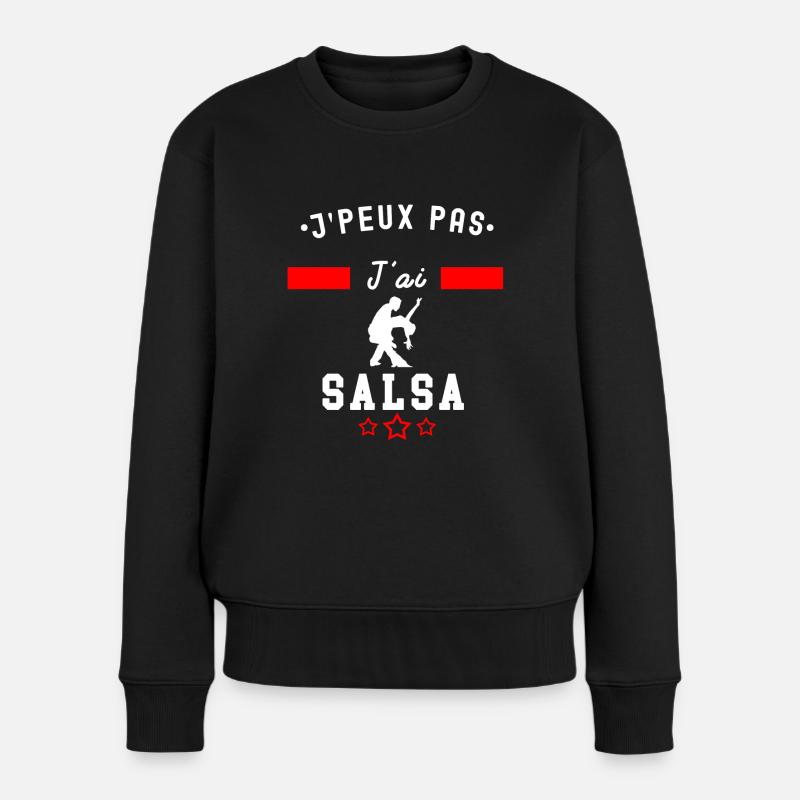 je peux pas j'ai salsa humour - Pull Premium bio Femme - noir