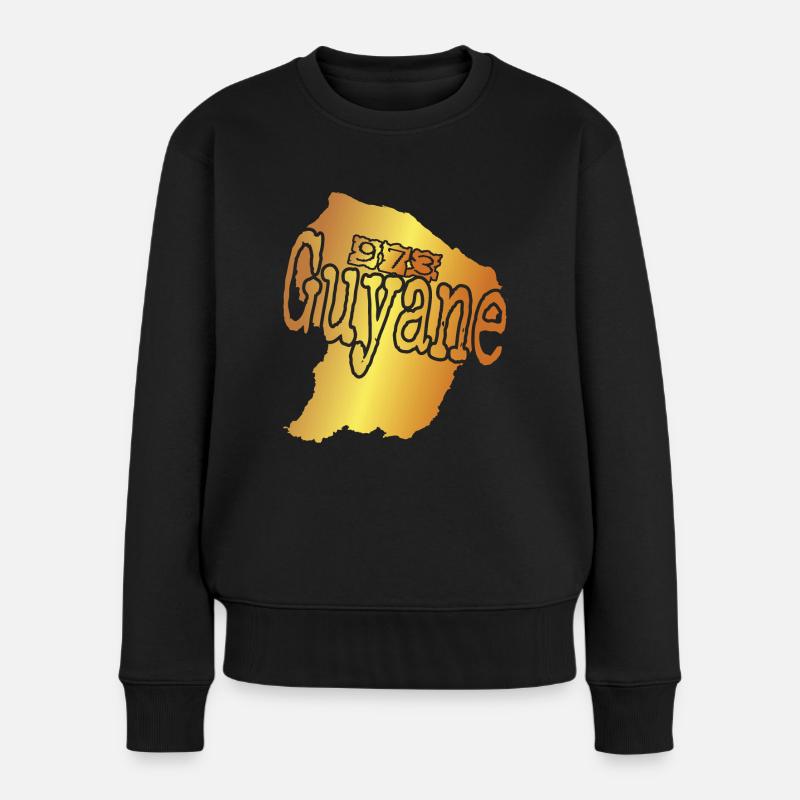 Belle idee cadeau pour Guyanais carte de la Guyane - Pull Premium bio Femme - noir