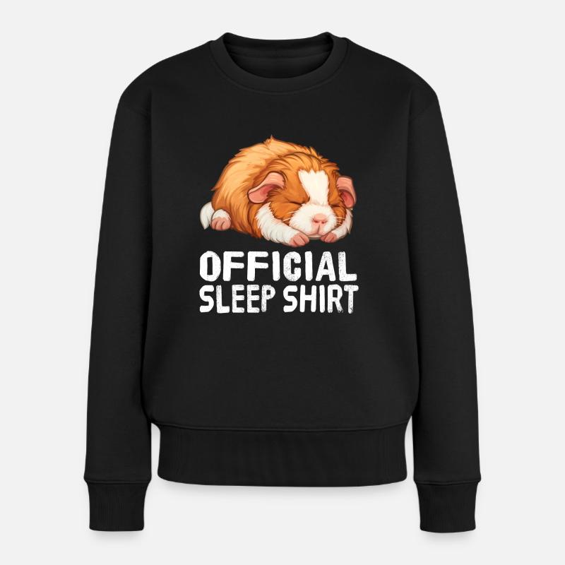 Offizielles Schlafshirt Meerschweinchen - Frauen Premium Bio Pullover - Schwarz