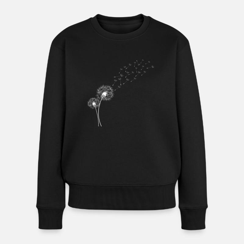 Plans de l'usine de pissenlit - Pull Premium bio Femme - noir