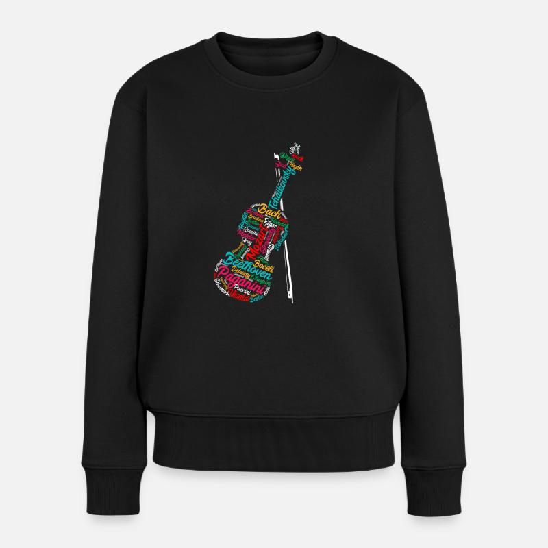 Classical composer Classical music violin - Women's Premium Organic Jumper - black