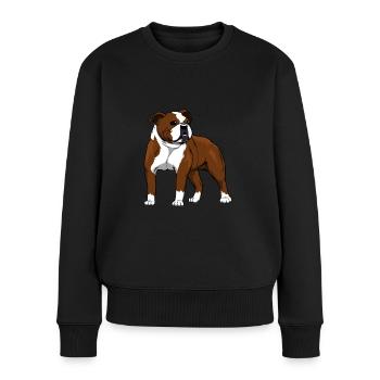 Old English Bulldog propriétaire de cadeau bouledogue - Pull Premium bio Femme - noir - Devant - Julia (174cm)