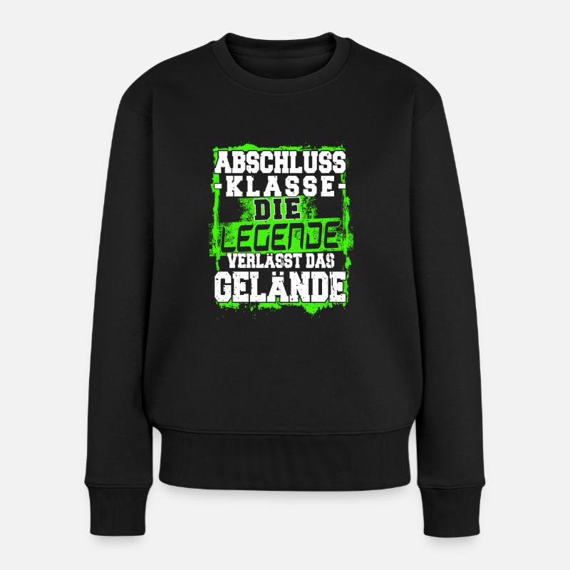 Abschlussklasse - Die Legende - Abitur - Matura - Frauen Premium Bio Pullover - Schwarz