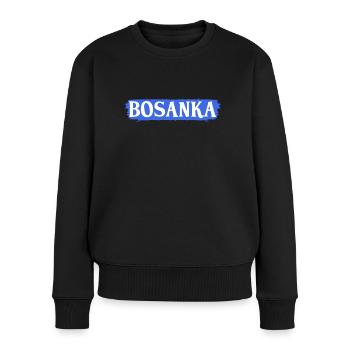 Bosnien Girl Bosanka Bosnisches Bosnien Und - Frauen Premium Bio Pullover - Schwarz - Vorne - Julia (174cm)