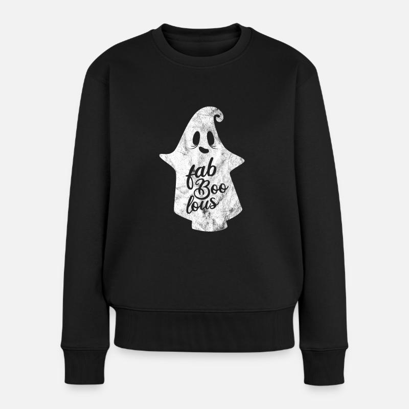 FaBOOlous - Fabulous - Halloween - Frauen Premium Bio Pullover - Schwarz