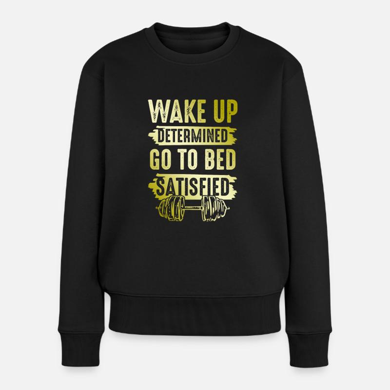 sei stark gott bibel - Frauen Premium Bio Pullover - Schwarz
