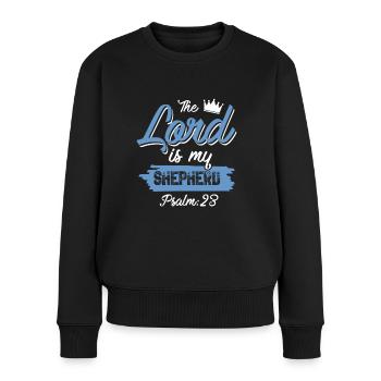 bibel spruch hirte - Frauen Premium Bio Pullover - Schwarz - Vorne - Julia (174cm)