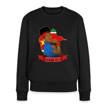 Guadeloupean woman Gwada Girl - Women's Premium Organic Jumper - black - Front - Julia (174cm)