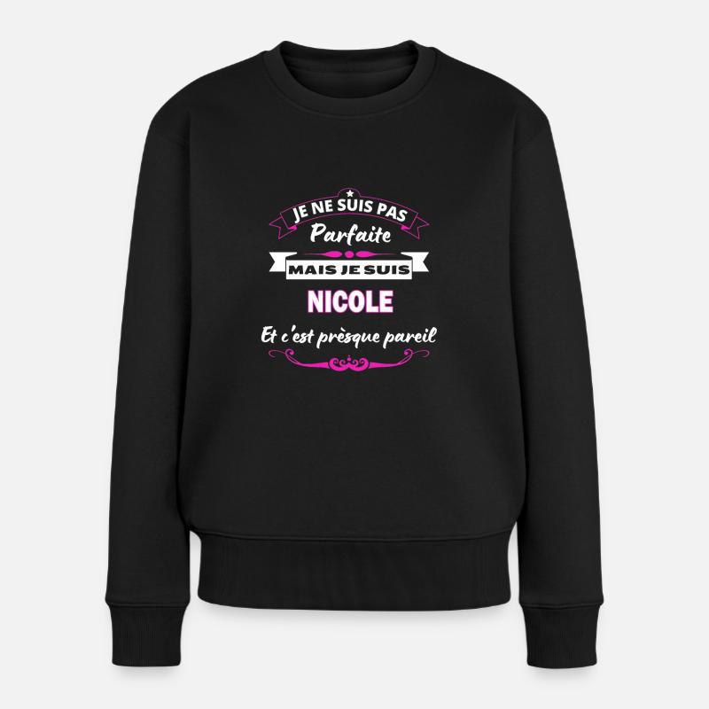 je ne suis pas Parfaite Nicole - Pull Premium bio Femme - noir