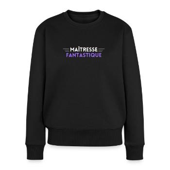 MAÎTRESSE fantastique - Pull Premium bio Femme - noir - Devant - Julia (174cm)