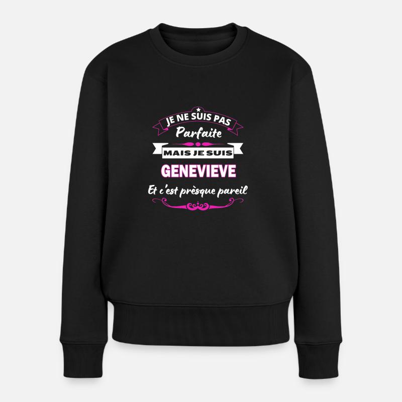 je ne suis pas Parfaite Genevieve - Pull Premium bio Femme - noir
