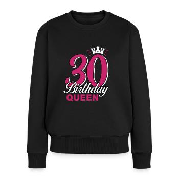 30th birthday 30 year old - Queen gift woman - Women's Premium Organic Jumper - black - Front - Julia (174cm)