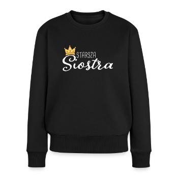 Starsza Siostra - Jestem starszą siostrą - Frauen Premium Bio Pullover - Schwarz - Vorne - Julia (174cm)