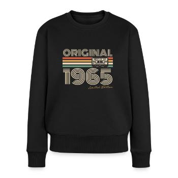 Original 1965 Jahrgang Vintage Geburtstag Retro - Frauen Premium Bio Pullover - Schwarz - Vorne - Julia (174cm)