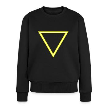 Triangle Symbol - Women's Premium Organic Jumper - black - Front - Julia (174cm)