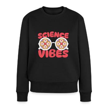 Groovy Science Vibes Science Teacher Scientist - Women's Premium Organic Jumper - black - Front - Julia (174cm)