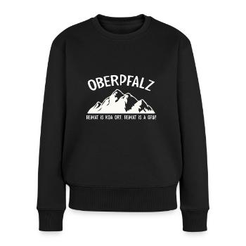 Oberpfalz Heimat Berge Bayern Geschenk - Frauen Premium Bio Pullover - Schwarz - Vorne - Julia (174cm)