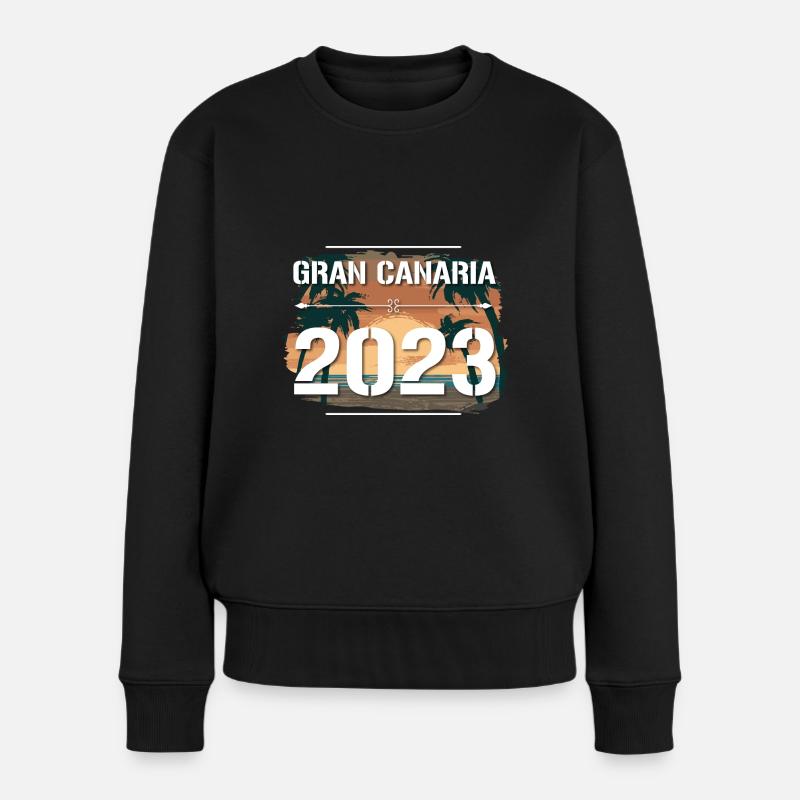 Gran Canaria 2023 - Frauen Premium Bio Pullover - Schwarz