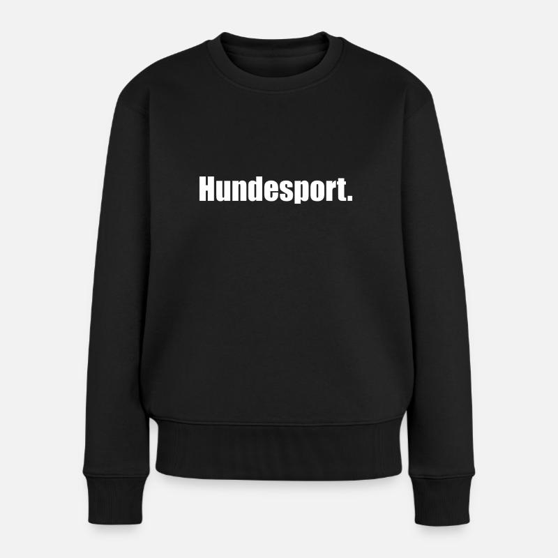 Hundesport. Hundemotiv White - Frauen Premium Bio Pullover - Schwarz