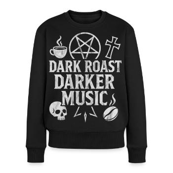 Café torréfié foncé Musique Noir foncé - Pull Premium bio Femme - noir - Devant - Julia (174cm)