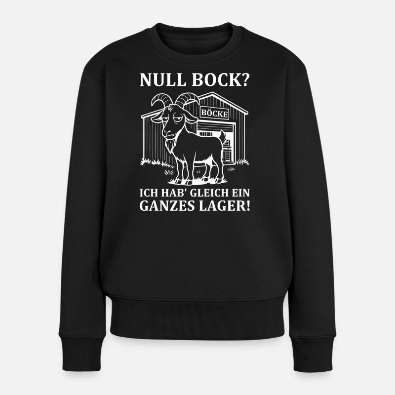 Null Bock - Ausdruck von Gleichgültigkeit - Frauen Premium Bio Pullover - Schwarz