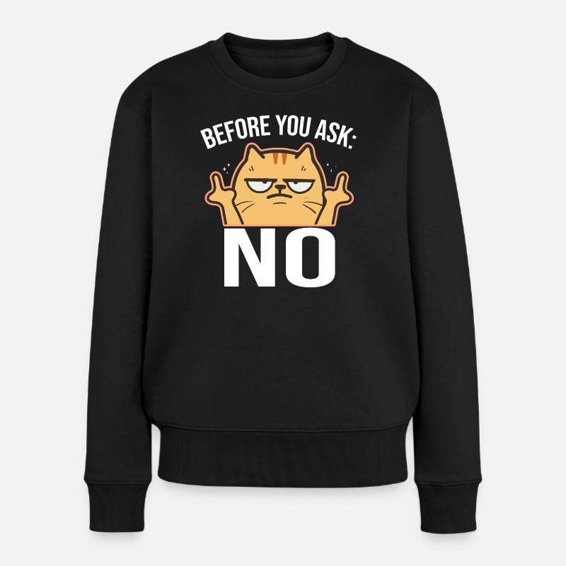 Avant de demander : Pas de majeur - Pull Premium bio Femme - noir