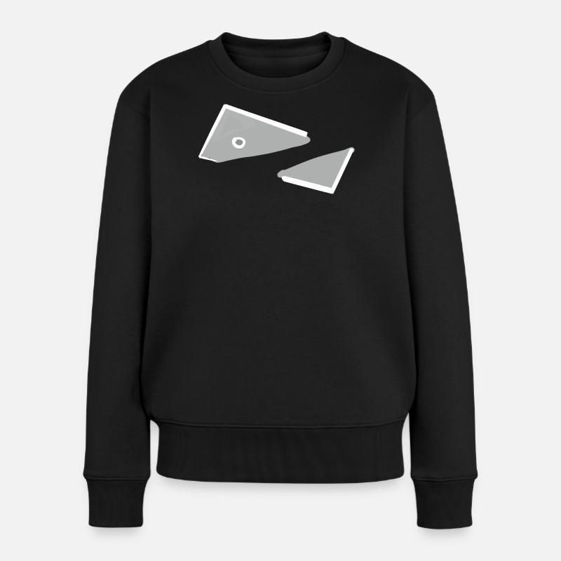Abstract Fish Monochrome Triangles  - Women's Premium Organic Jumper - black