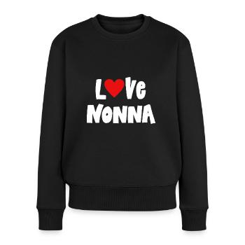 J’aime ma grand-mère italien Nonna - Pull Premium bio Femme - noir - Devant - Julia (174cm)