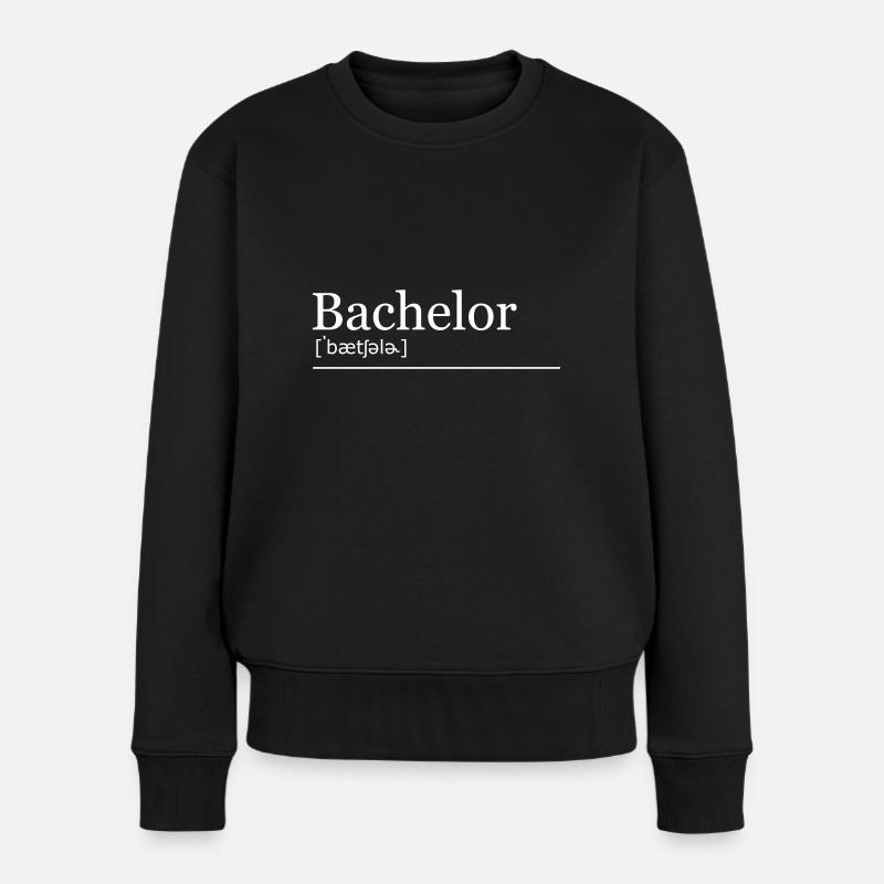 Bachelor Studium Lautschrift - Frauen Premium Bio Pullover - Schwarz