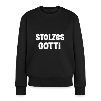 Stolzes Gotti Bestes Gotti Patentante Schweiz - Frauen Premium Bio Pullover - Schwarz - Vorne - Julia (174cm)