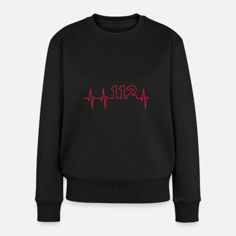 ECG e 112 - Maglione ecologico premium da donna - nero