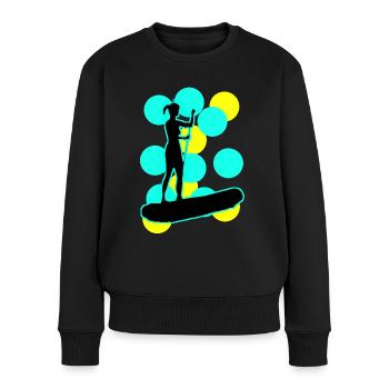 femme sup - Pull Premium bio Femme - noir - Devant - Julia (174cm)