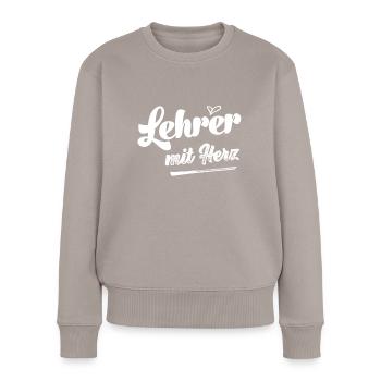 Lehrerin Lieblingslehrerin Klassenlehrerin Lehrer - Frauen Premium Bio Pullover - Taupe - Vorne - Julia (174cm)