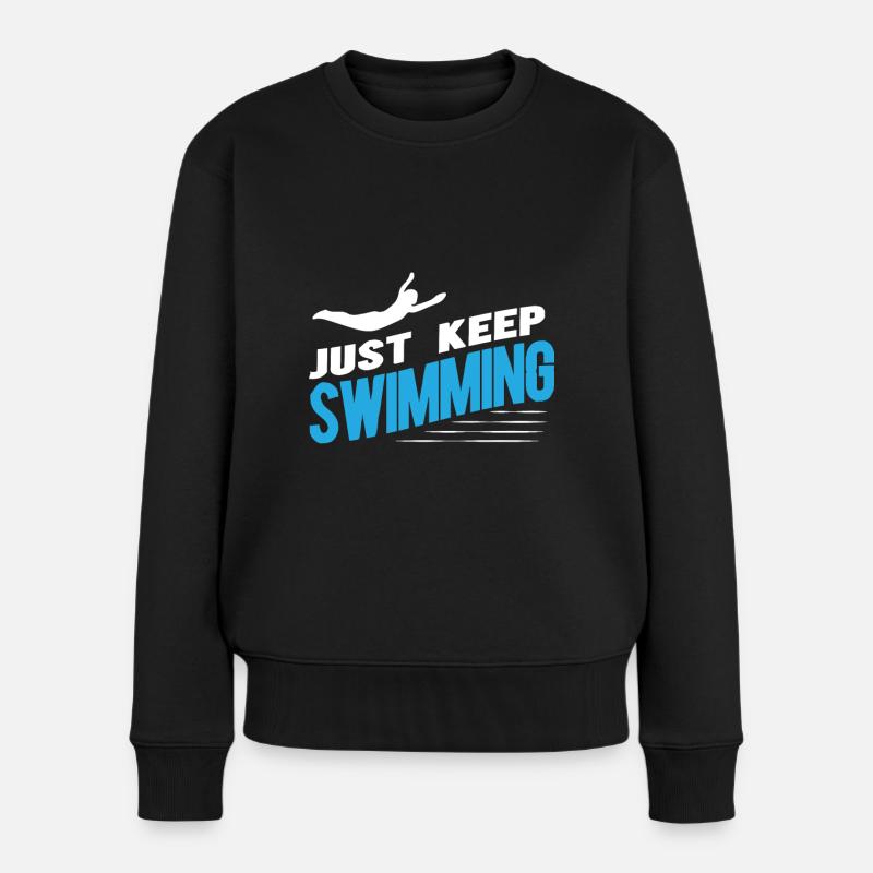 Swimmer - Women's Premium Organic Jumper - black