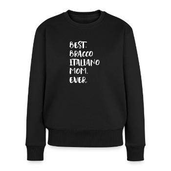 Bracco Italiano - Frauen Premium Bio Pullover - Schwarz - Vorne - Julia (174cm)