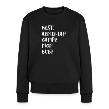 Armenian Gampr Mom - Frauen Premium Bio Pullover - Schwarz - Vorne - Julia (174cm)