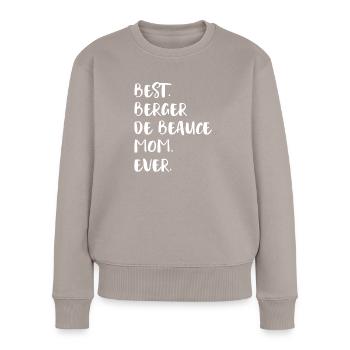 Berger De Beauce Mom - Frauen Premium Bio Pullover - Taupe - Vorne - Julia (174cm)