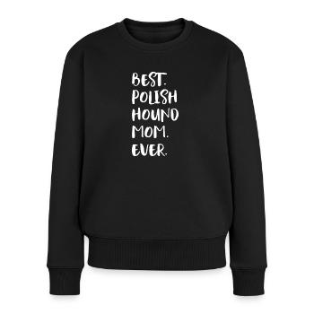 Maman chienne polonaise - Pull Premium bio Femme - noir - Devant - Julia (174cm)