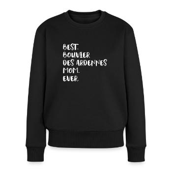 Bouvier Des Ardennes Mom - Frauen Premium Bio Pullover - Schwarz - Vorne - Julia (174cm)