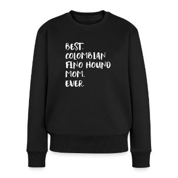 Colombian Fino Hound Mom - Frauen Premium Bio Pullover - Schwarz - Vorne - Julia (174cm)