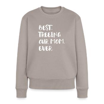 Treeing Cur Mom - Women's Premium Organic Jumper - taupe - Front - Julia (174cm)