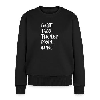Taco Terrier Mom - Women's Premium Organic Jumper - black - Front - Julia (174cm)